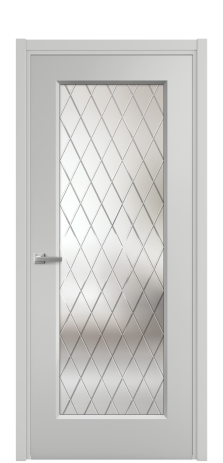 Дверь межкомнатная Rino 1 Цвет Телегрей Покрытие Эмаль  Наличник L 50 Цена 42915