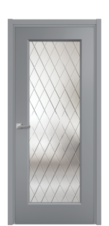 Дверь межкомнатная Rino 1 Цвет Гриджио Покрытие Эмаль  Наличник L 50 Цена 42915