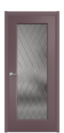 Дверь межкомнатная Rino 1 Цвет Лиловый Покрытие Эмаль  Наличник L 50 Цена 43665