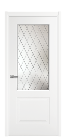 Дверь межкомнатная Rino 2 Цвет Белый Покрытие Эмаль  Наличник L 50 Цена 41980