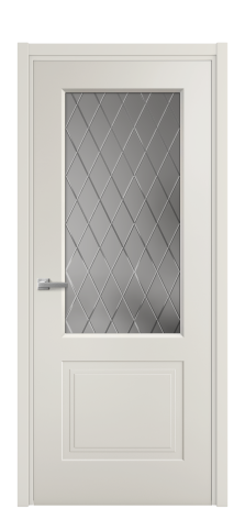 Дверь межкомнатная Rino 2 Цвет Дымчатый Покрытие Эмаль  Наличник L 50 Цена 43315