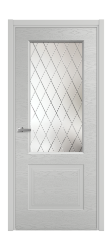 Дверь межкомнатная Rino 2 Цвет Телегрей Brash Покрытие Эмаль брашированная  Наличник L 50 Цена 45880