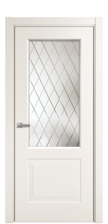 Дверь межкомнатная Rino 2 Цвет Молочный Покрытие Эмаль  Наличник L 75 Цена 38430