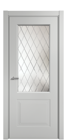 Дверь межкомнатная Rino 2 Цвет Телегрей Покрытие Эмаль  Наличник L 75 Цена 38430