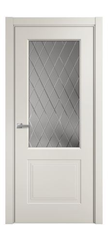 Дверь межкомнатная Rino 2 Цвет Дымчатый Покрытие Эмаль  Наличник L 75 Цена 39765