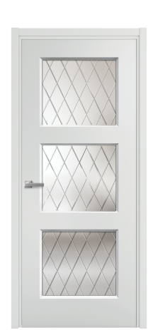 Дверь межкомнатная Рино 3 Цвет Облачный Покрытие Эмаль  Наличник L 50 Цена 42050