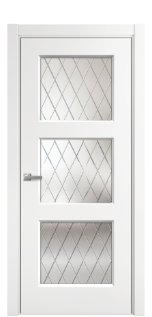 Дверь межкомнатная Rino 3 Цвет Белый Покрытие Эмаль  Наличник L 75 Цена 33880