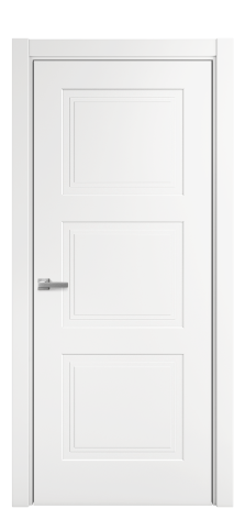 Дверь межкомнатная Rino 3 Цвет Белый Покрытие Эмаль  Наличник L 75 Цена 32305
