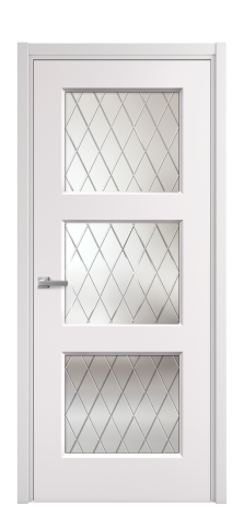 Дверь межкомнатная Rino 3 Цвет Крем Покрытие Эмаль  Наличник L 50 Цена 42200