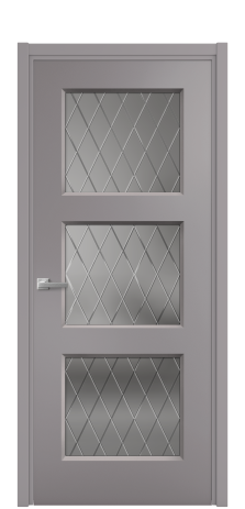 Дверь межкомнатная Rino 3 Цвет Ирис Покрытие Эмаль  Наличник L 50 Цена 42750