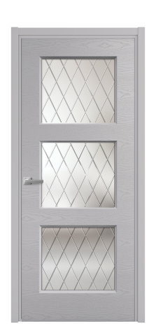 Дверь межкомнатная Rino 3 Цвет Галечный Brash Покрытие Эмаль брашированная  Наличник L 50 Цена 49150