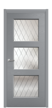 Дверь межкомнатная Rino 3 Цвет Гриджио Brash Покрытие Эмаль брашированная  Наличник L 50 Цена 49150