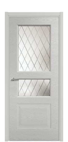 Дверь межкомнатная Рино 4 Цвет Телегрей Brash Покрытие Эмаль брашированная  Наличник L 50 Цена 45950