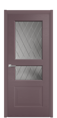 Дверь межкомнатная Rino 4 Цвет Лиловый Brash Покрытие Эмаль брашированная  Наличник L 50 Цена 46500