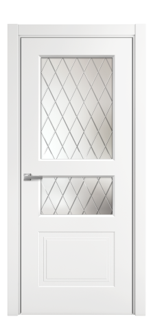 Дверь межкомнатная Rino 4 Цвет Белый Покрытие Эмаль  Наличник L 75 Цена 33880