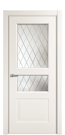 Дверь межкомнатная Rino 4 Цвет Молочный Покрытие Эмаль  Наличник L 75 Цена 38500