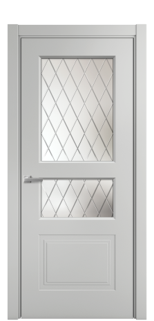 Дверь межкомнатная Rino 4 Цвет Телегрей Покрытие Эмаль  Наличник L 75 Цена 38500