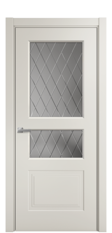 Дверь межкомнатная Rino 4 Цвет Дымчатый Покрытие Эмаль  Наличник L 75 Цена 39050