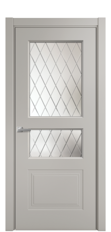 Дверь межкомнатная Rino 4 Цвет Серый Шелк Покрытие Эмаль  Наличник L 75 Цена 38500