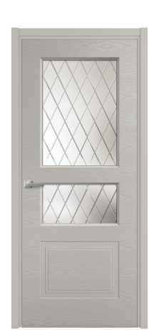 Дверь межкомнатная Rino 4 Цвет Серый Шелк Brash Покрытие Эмаль брашированная  Наличник L 50 Цена 49150