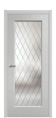 Дверь межкомнатная Плэйн 1 Цвет Телегрей Brash Покрытие Эмаль брашированная  Наличник L 50 Цена 45665