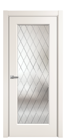 Дверь межкомнатная Plain 1 Цвет Молочный Покрытие Эмаль  Наличник L 75 Цена 38065