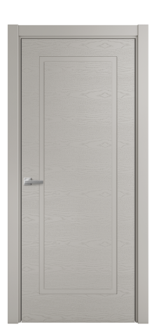 Дверь межкомнатная Plain 1 Цвет Серый Шелк Brash Покрытие Эмаль брашированная  Наличник L 75 Цена 41675