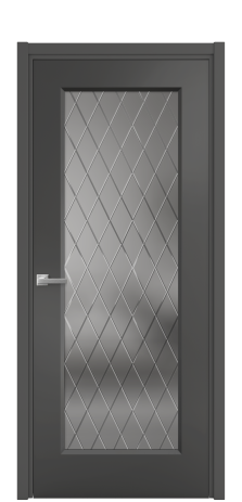 Дверь межкомнатная Plain 1 Цвет Антрацит Покрытие Эмаль  Наличник L 50 Цена 42515