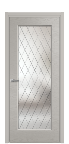 Дверь межкомнатная Plain 1 Цвет Серый Шелк Brash Покрытие Эмаль брашированная  Наличник L 50 Цена 48615