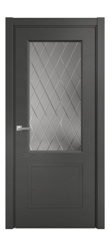 Дверь межкомнатная Plain 2 Цвет Антрацит Brash Покрытие Эмаль брашированная  Наличник L 75 Цена 43775