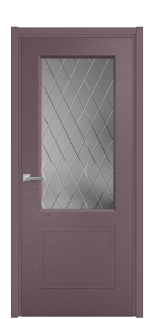 Дверь межкомнатная Plain 2 Цвет Лиловый Brash Покрытие Эмаль брашированная  Наличник L 50 Цена 48425