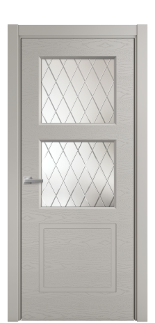 Дверь межкомнатная Plain 3 Цвет Серый Шелк Brash Покрытие Эмаль брашированная  Наличник L 75 Цена 43250