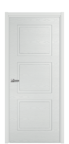 Дверь межкомнатная Plain 3 Цвет Облачный Brash Покрытие Эмаль брашированная  Наличник L 50 Цена 46325