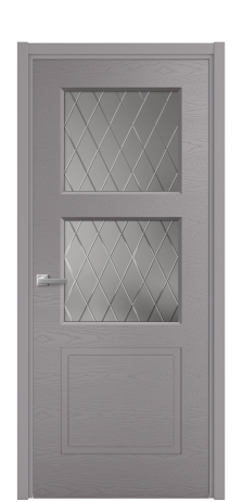 Дверь межкомнатная Plain 3 Цвет Ирис Brash Покрытие Эмаль брашированная  Наличник L 50 Цена 48450