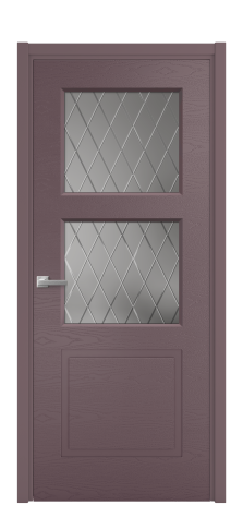 Дверь межкомнатная Plain 3 Цвет Лиловый Brash Покрытие Эмаль брашированная  Наличник L 50 Цена 48450