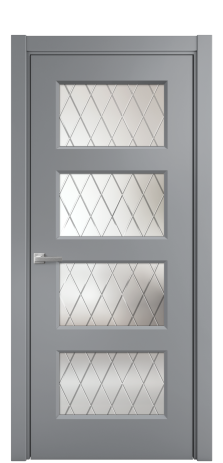 Дверь межкомнатная Plain 4 Цвет Гриджио Покрытие Эмаль  Наличник L 75 Цена 37350