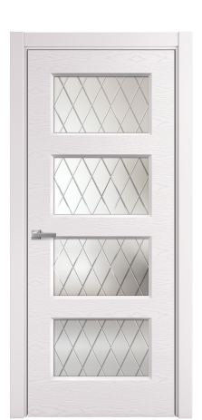 Дверь межкомнатная Plain 4 Цвет Крем Brash Покрытие Эмаль брашированная  Наличник L 75 Цена 43250