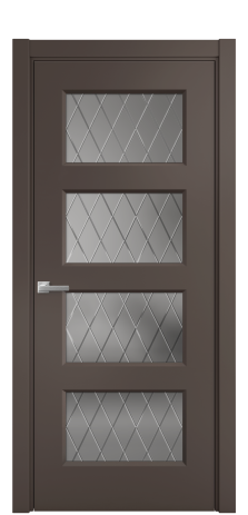 Дверь межкомнатная Plain 4 Цвет Зеленый Brash Покрытие Эмаль брашированная  Наличник L 75 Цена 43800