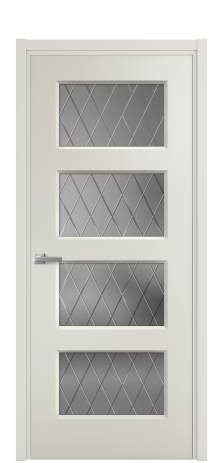 Дверь межкомнатная Plain 4 Цвет Дымчатый Покрытие Эмаль  Наличник L 50 Цена 41600