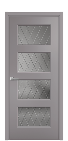 Дверь межкомнатная Plain 4 Цвет Ирис Покрытие Эмаль  Наличник L 50 Цена 41600