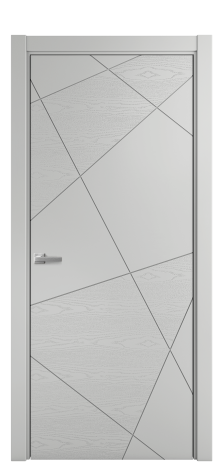 Дверь межкомнатная Twist 01 Цвет Телегрей Brash Покрытие Эмаль брашированная  Наличник L 75 Цена 46325