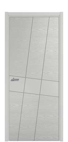 Дверь межкомнатная Twist 02 Цвет Телегрей Brash Покрытие Эмаль брашированная  Наличник L 50 Цена 46325