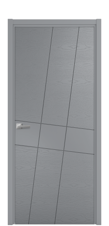 Дверь межкомнатная Твист 02 Цвет Гриджио Brash Покрытие Эмаль брашированная  Наличник L 50 Цена 46325