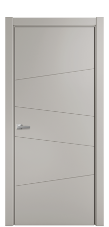 Дверь межкомнатная Twist 03 Цвет Серый Шелк Покрытие Эмаль  Наличник L 75 Цена 35975