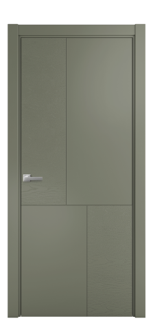 Дверь межкомнатная Linea 04 Цвет Гриджио Brash Покрытие Эмаль брашированная  Наличник Скрытый короб хром Цена 57950