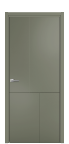 Дверь межкомнатная Linea 04 Цвет Зеленый Покрытие Эмаль  Наличник L 50 Цена 39675