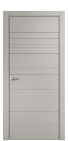 Дверь межкомнатная Lingo 01 Цвет Серый Шелк Покрытие Эмаль  Наличник L 75 Цена 35975