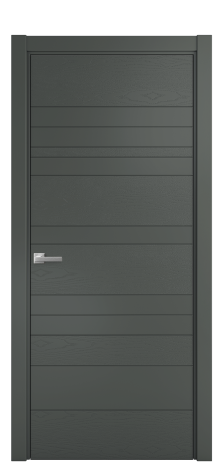 Дверь межкомнатная Lingo 01 Цвет Зеленый Brash Покрытие Эмаль брашированная  Наличник Скрытый короб хром Цена 57950