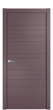 Дверь межкомнатная Lingo 01 Цвет Ирис Brash Покрытие Эмаль брашированная  Наличник Скрытый короб хром Цена 57950