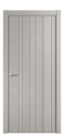 Дверь межкомнатная Lingo 02 Цвет Галечный Brash Покрытие Эмаль брашированная  Наличник Скрытый короб хром Цена 57950